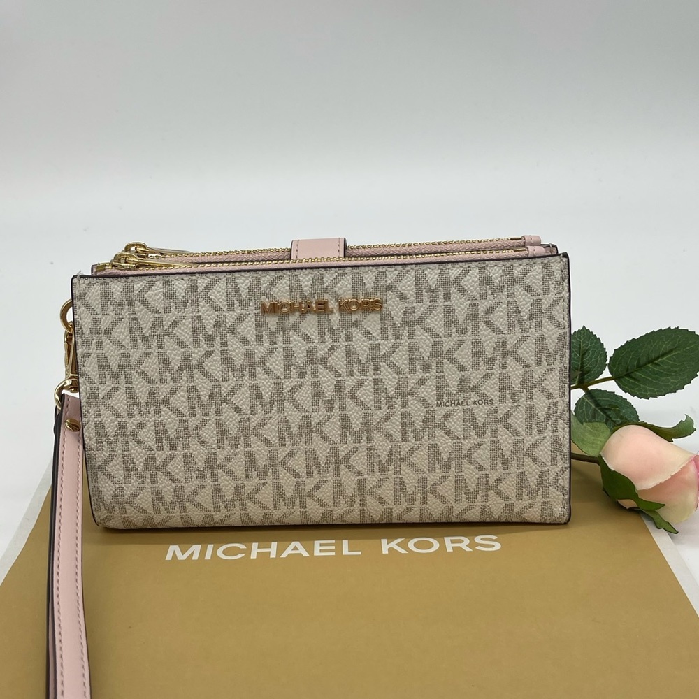 Michael Kors Large Double Zip Wallet Wristlet - Picture 2 of 9